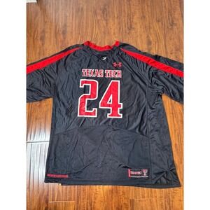 Under Armour Texas Tech Raiders Football Jersey Black #24 Adult Men's Size 2XL